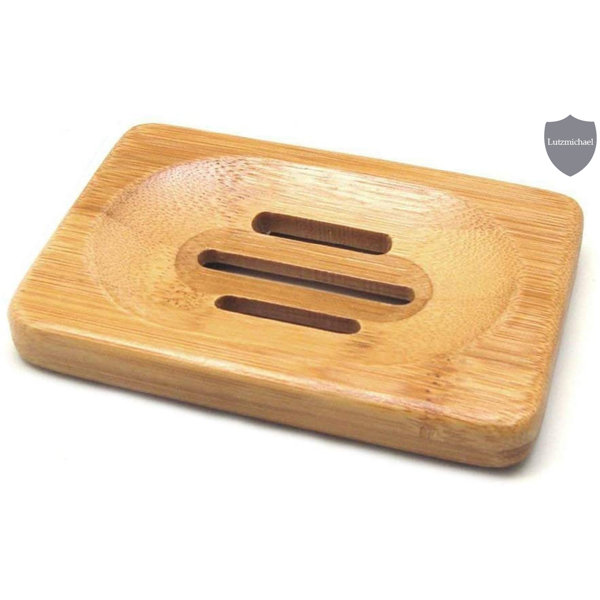 Union Rustic Bathroom Accessories Handmade Natural Bamboo Soap Dish